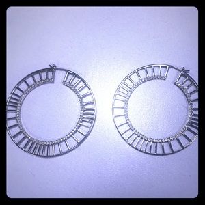 Swarovski Hoop Earrings Rhodium Plating